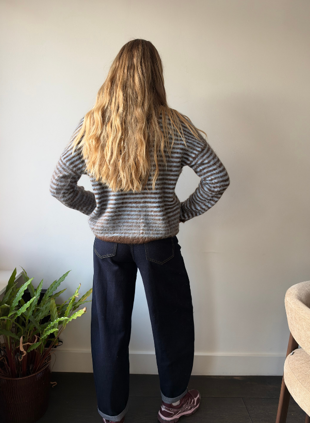 ELLI - Striped Knit Blue