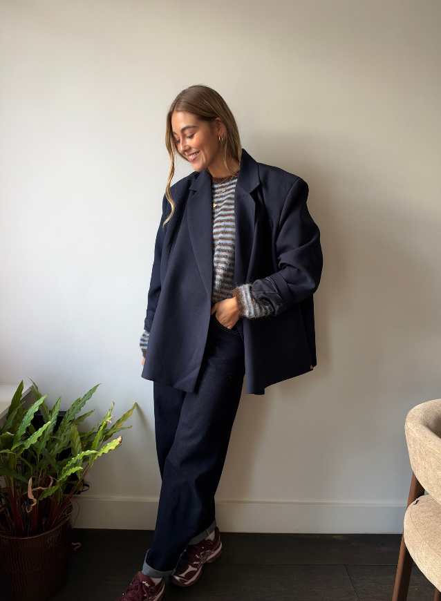 ELLI - Striped Knit Blue