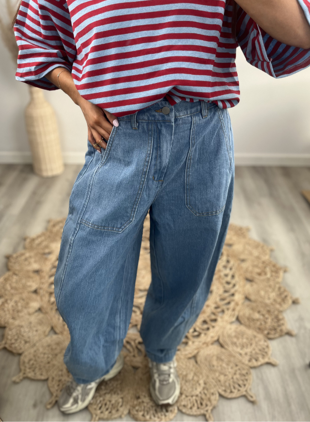 BELLE - Barrel jeans