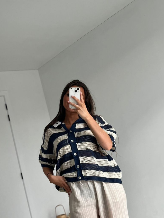 LINE - Crochet top Marine