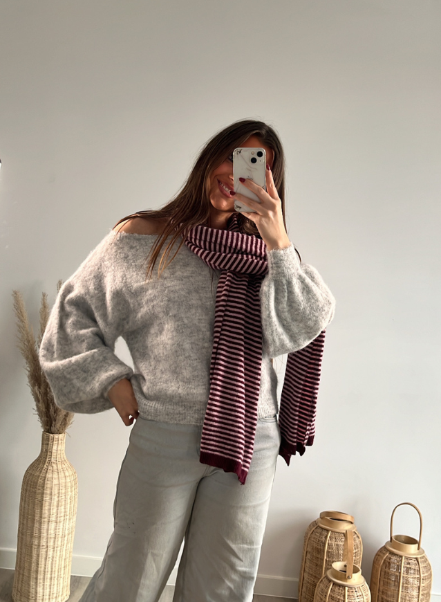 Sjaal Cashmere  Bordeaux