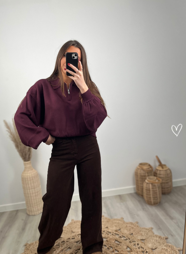 NELLE - Sweater Bordeaux