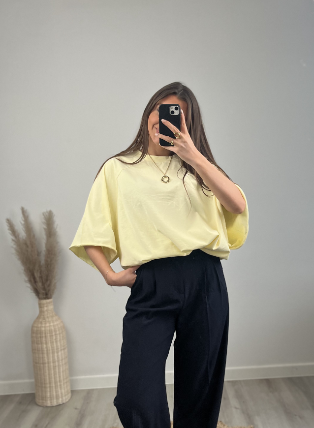 LAURA - Oversized Shirt Yellow