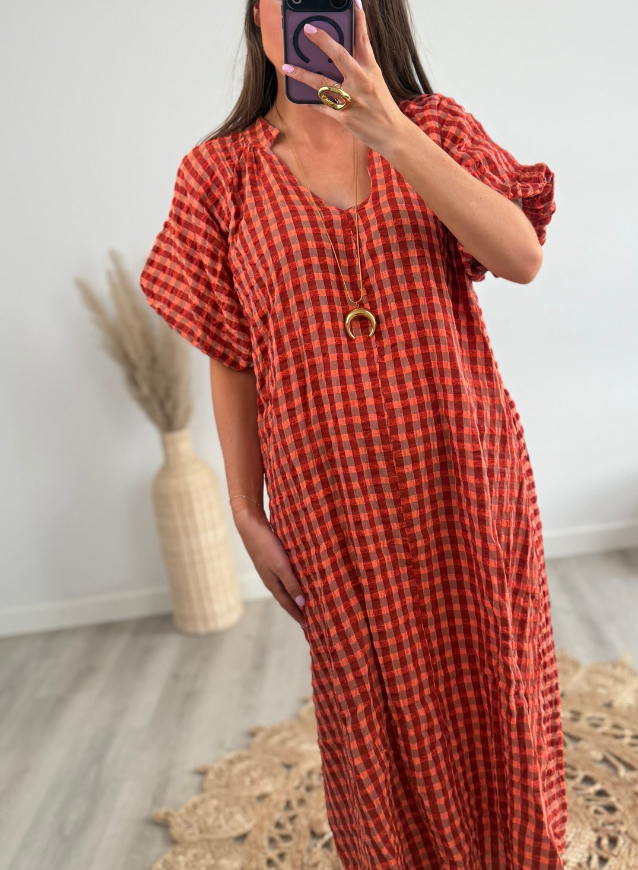 Vichy Kleed Rood