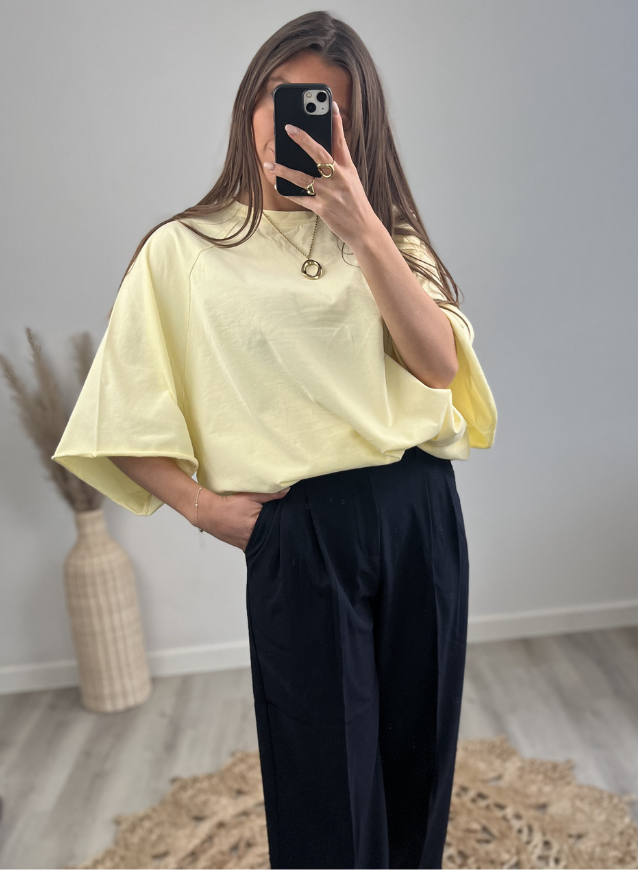 LAURA - Oversized Shirt Yellow