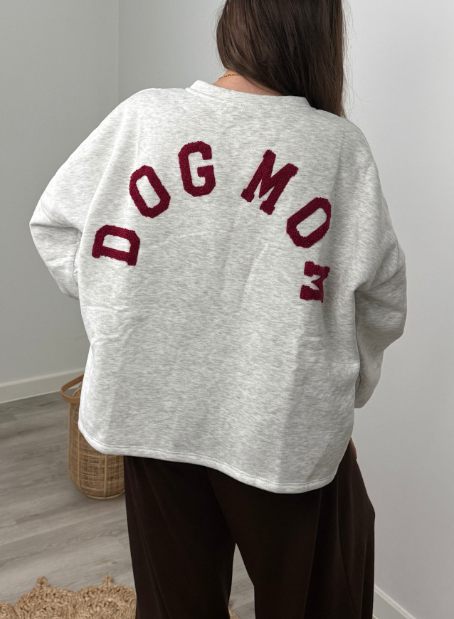 DOGMOM Sweater - Grey/Bordeaux