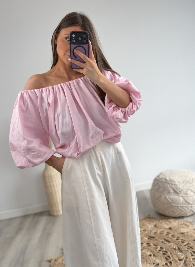 Off- Shoulder Top Pink