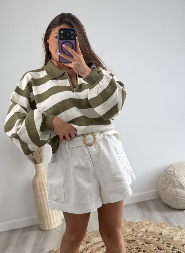 DEMI - Jeansshort Wit