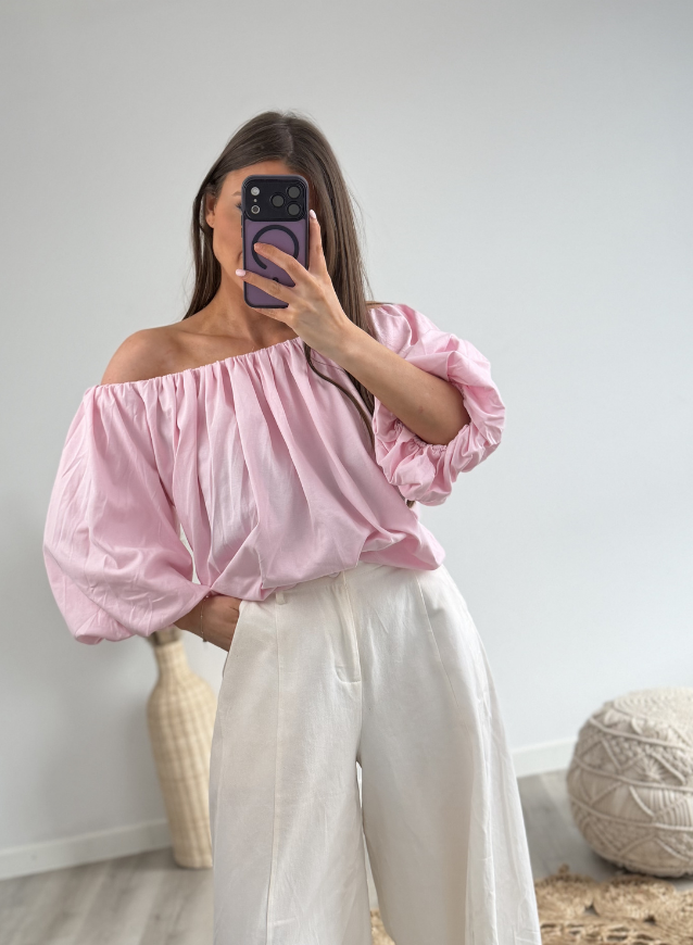 Off- Shoulder Top Pink