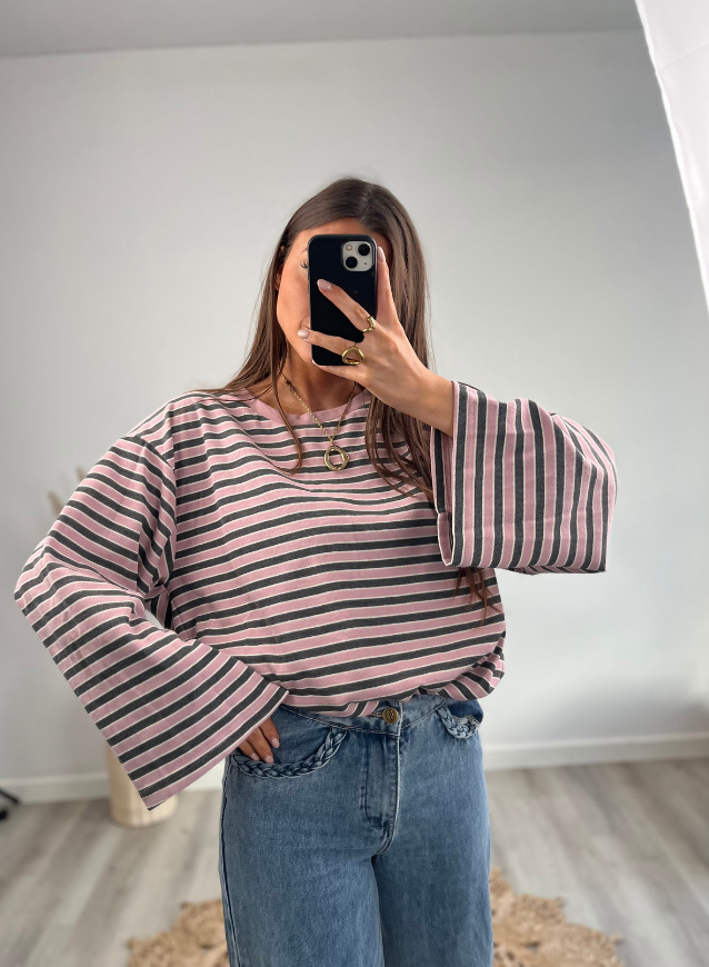 MAGALI - Oversized Langarmshirt
