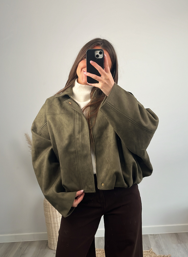 Suède Jacket Kaki