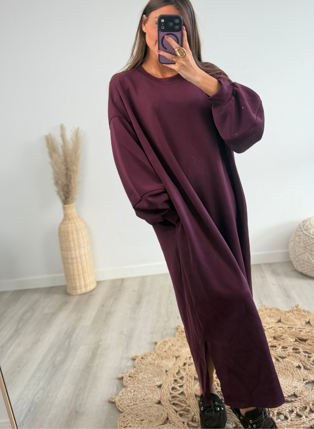 ALIX - Sweater dress Bordeaux
