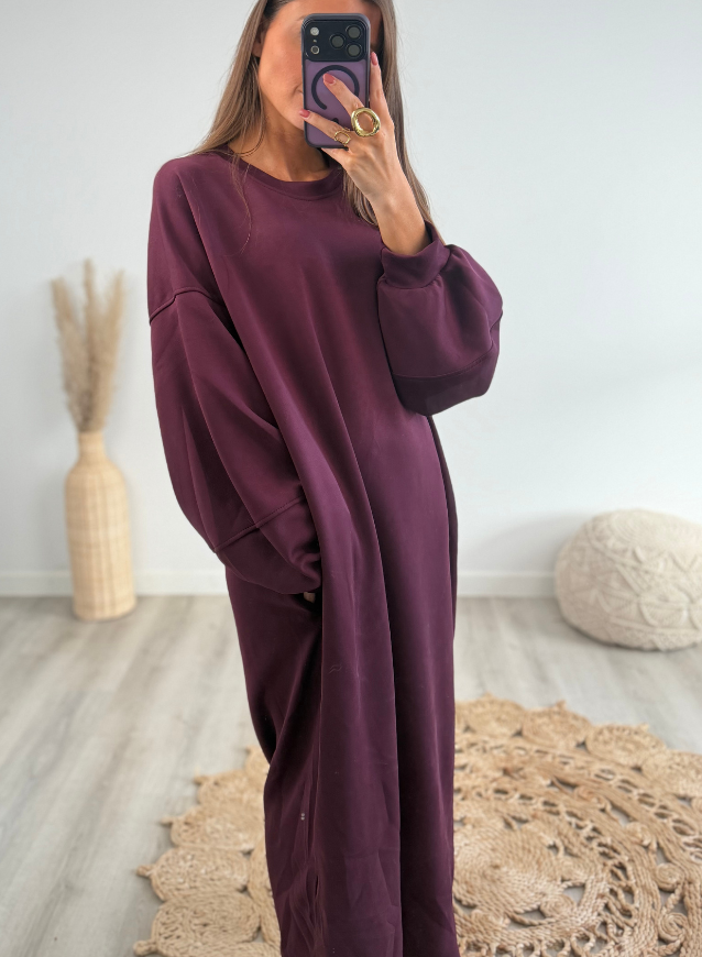 ALIX - Sweater dress Bordeaux