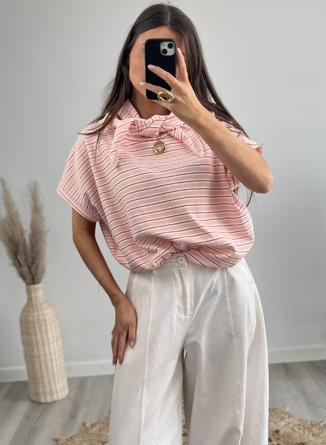 T-Shirt rosa inkl. Halstuch