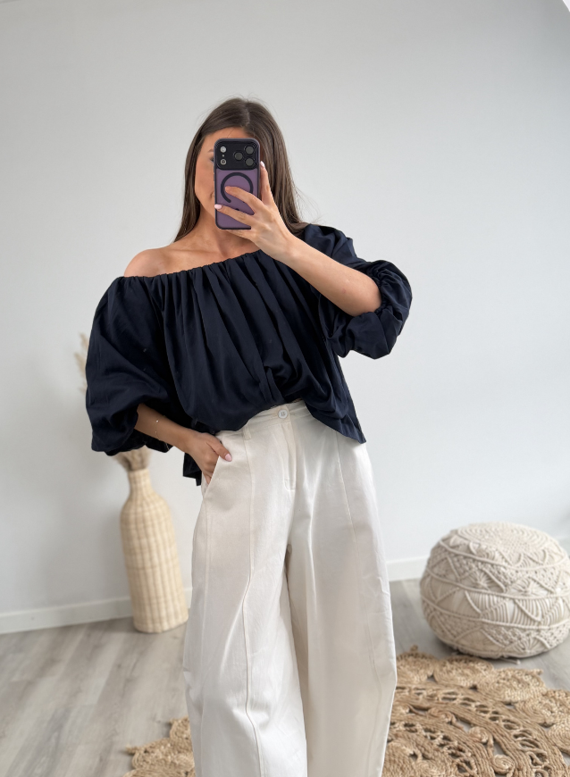 Off - shoulder top Navy