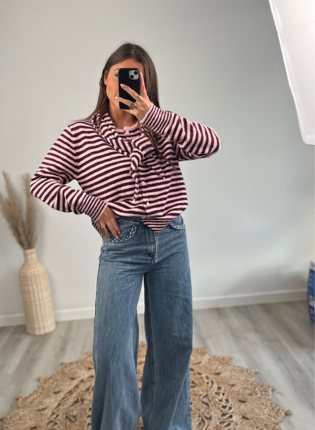 Cardigan Bordeaux incl. sjaaltje