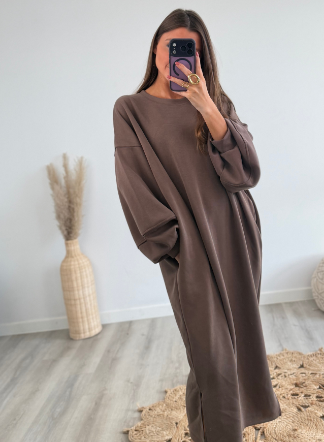 ALIX - Sweater Dress Taupe