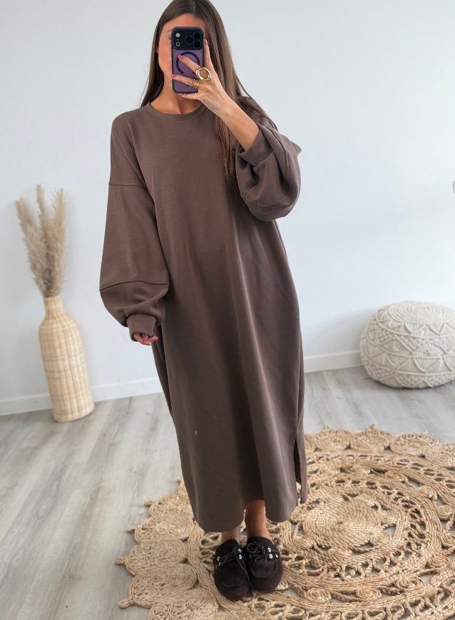 ALIX - Sweater Dress Taupe
