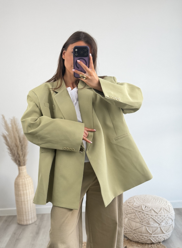 MIRA - Oversized Blazer Olive