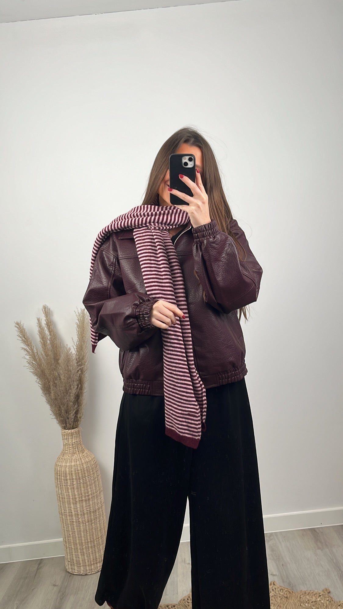 SOPHIA - PU jacket Bordeaux