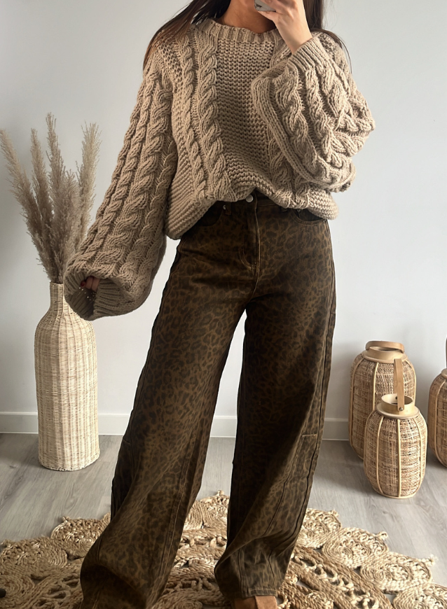 JUNA - Leopard Jeans