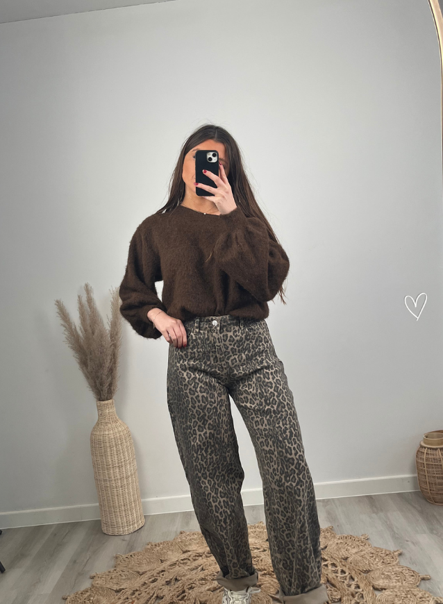 Leopard Balloon Jeans
