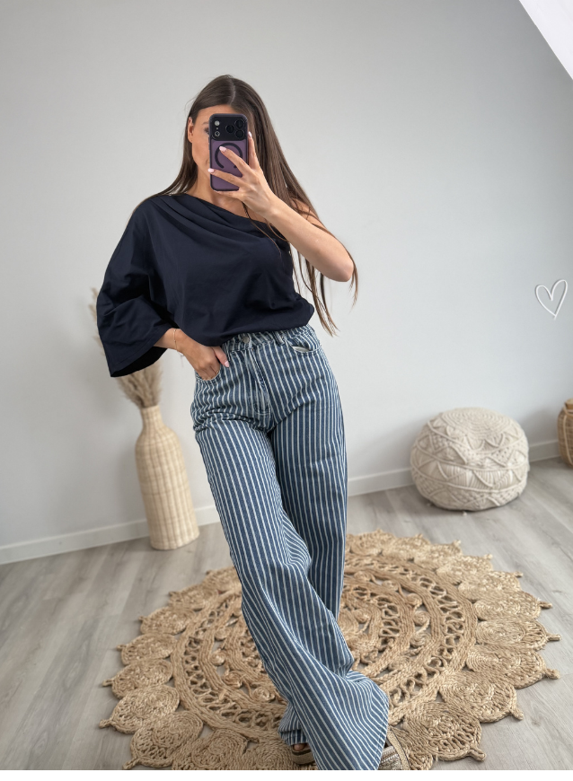 Striped Jeans Lightblue
