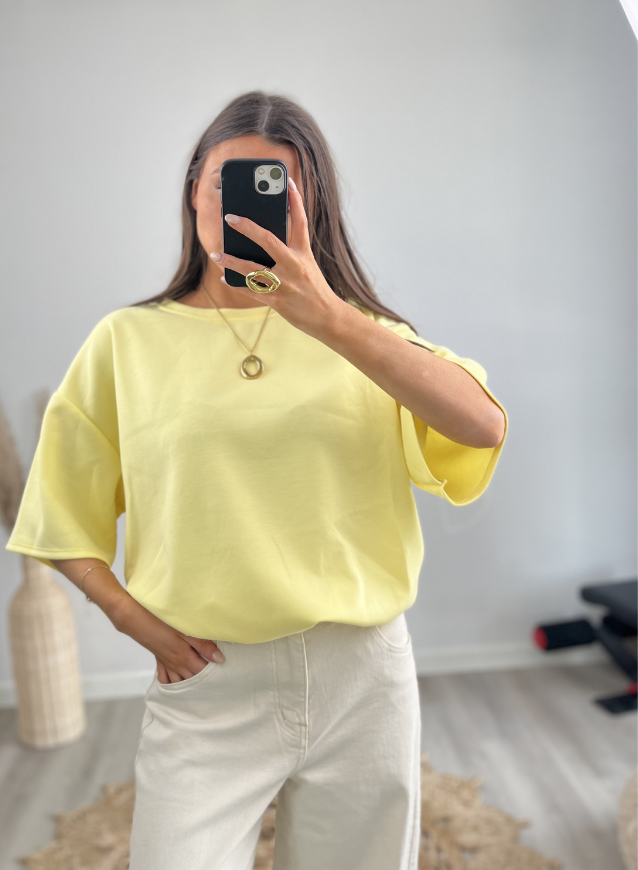 T-shirt pofeffect Geel