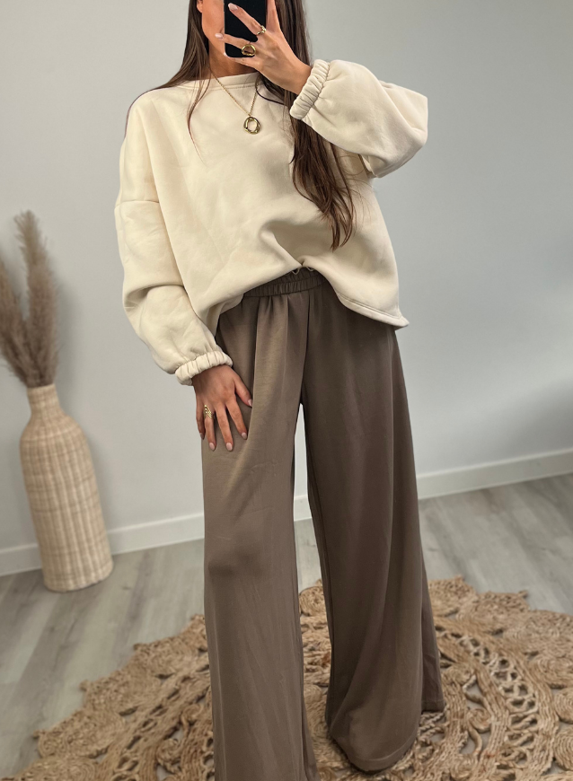 SYLVIE - Broek Taupe