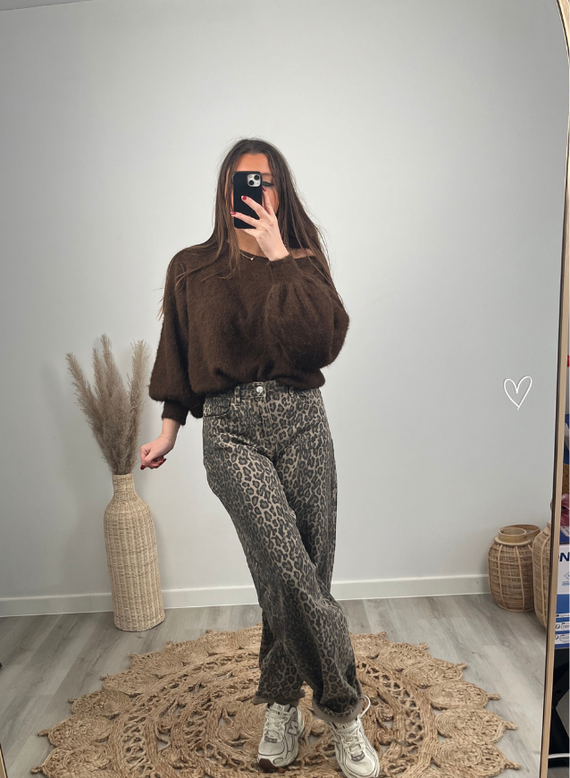 Leopard Balloon Jeans
