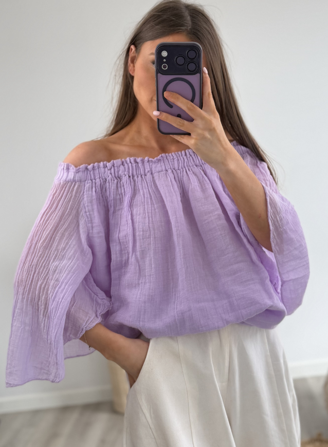 Off- shoulder Top Lila