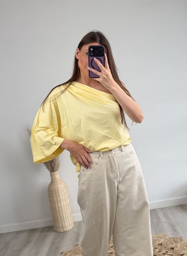 One- shoulder top Yellow