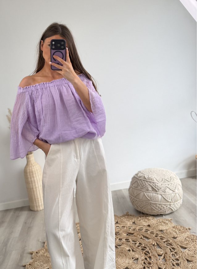 Off- shoulder Top Lila