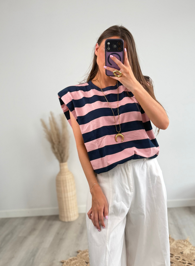 Top Roze/Navy