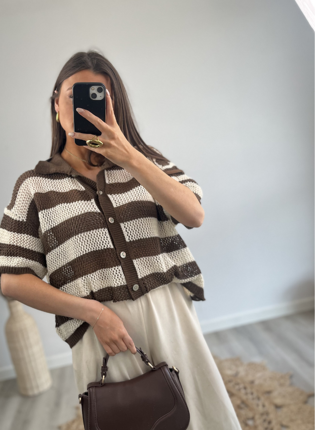 Crochet Shirt Bruin