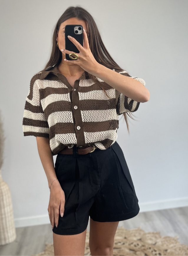 Crochet Shirt Bruin
