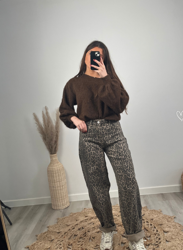 Leopard Balloon Jeans