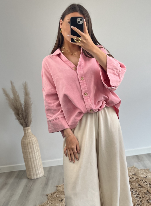 Jeanshemd Pink