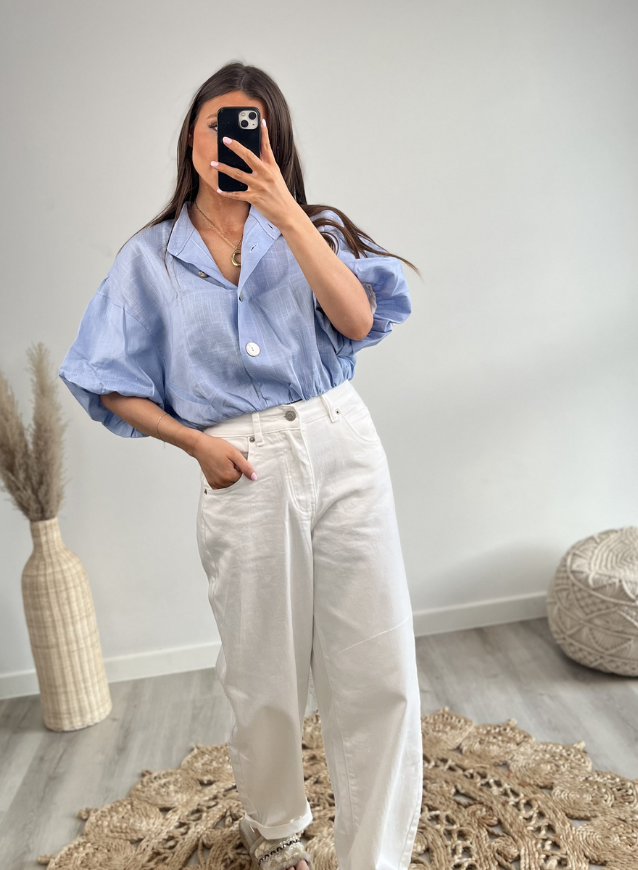 AILY - Balloon Jeans White