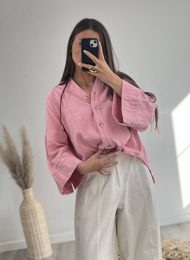 Jeanshemd Pink