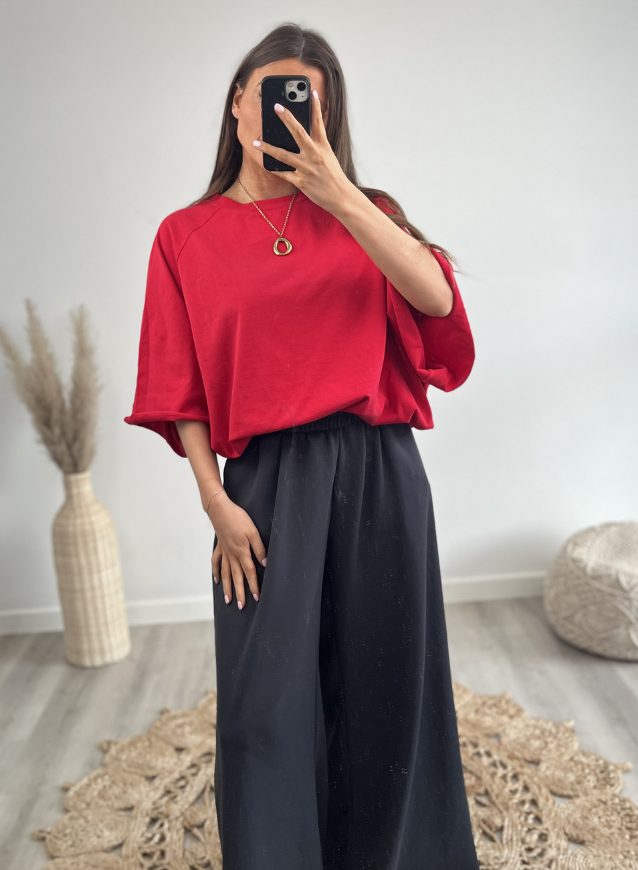 LAURA - Oversized Tee Red