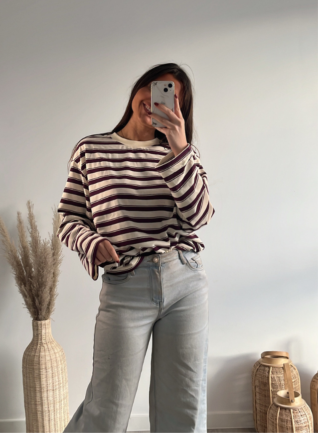 PAULINE - Longsleeve Bordeaux