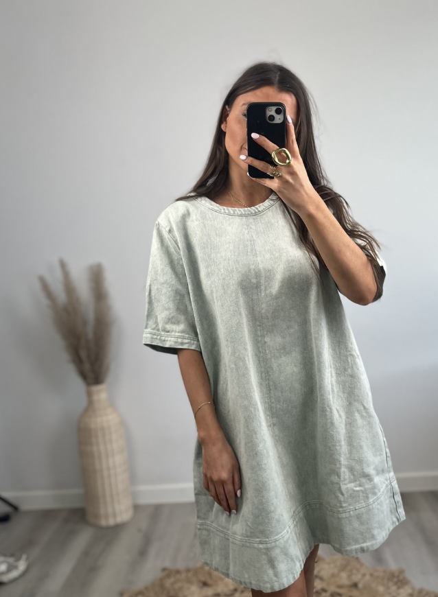 BOBBIE - Jeanskleed Kaki