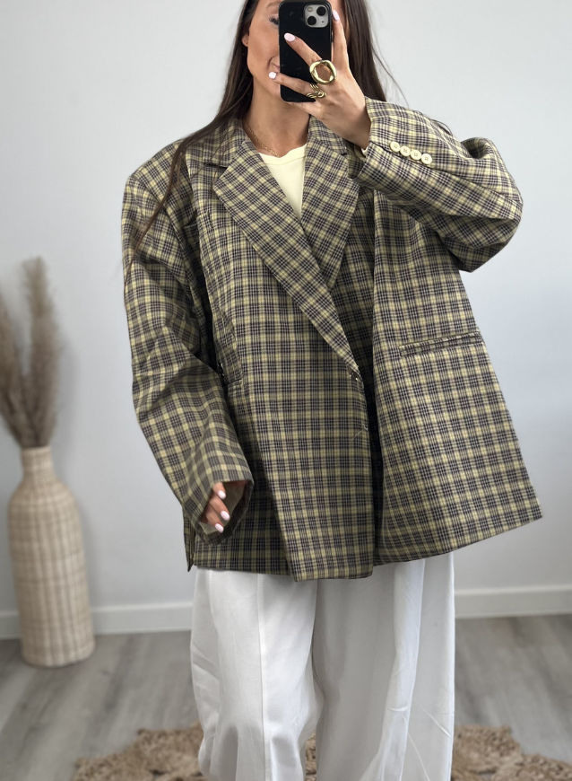MIRA - Oversized Blazer Geel