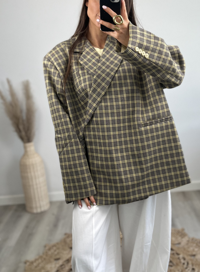 MIRA - Oversized Blazer Geel