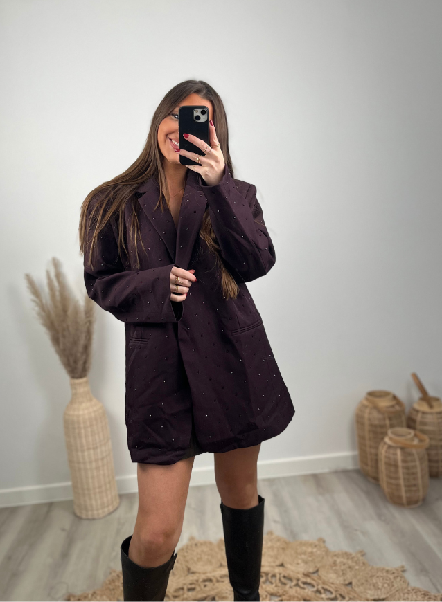 FLO - Blazer Bordeaux Sparkle