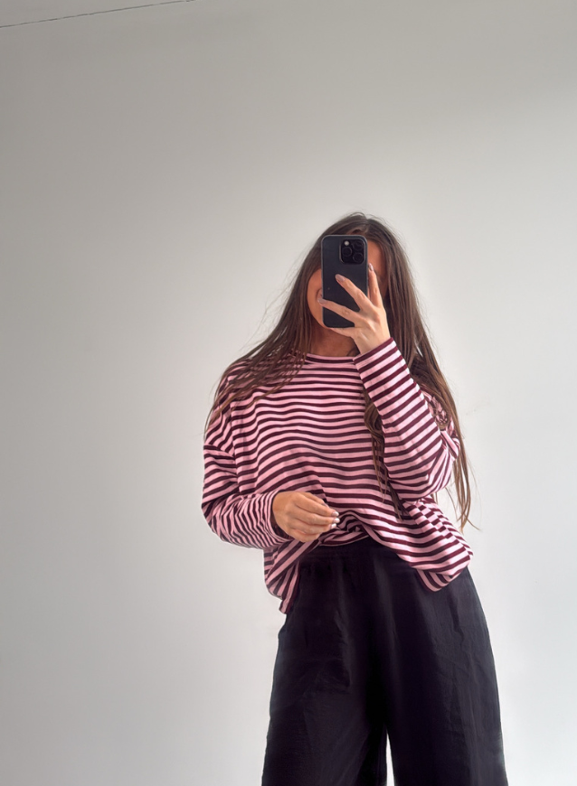 ELIN - Longsleeve bordeaux-roze