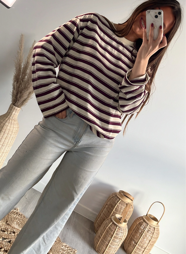 PAULINE - Longsleeve Bordeaux