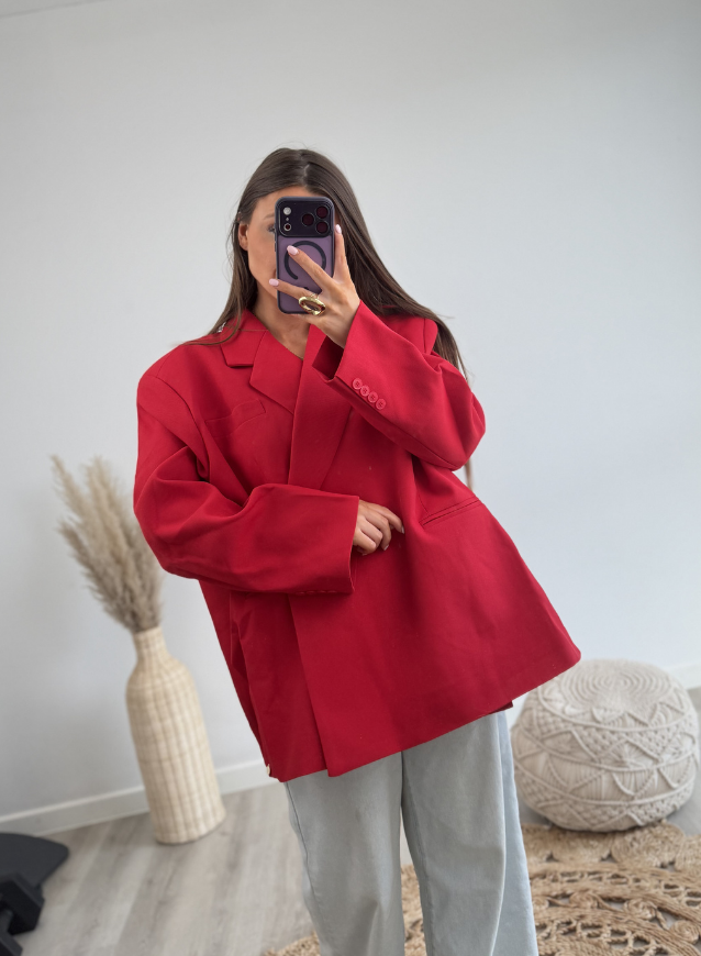 MIRA - Oversized blazer Red