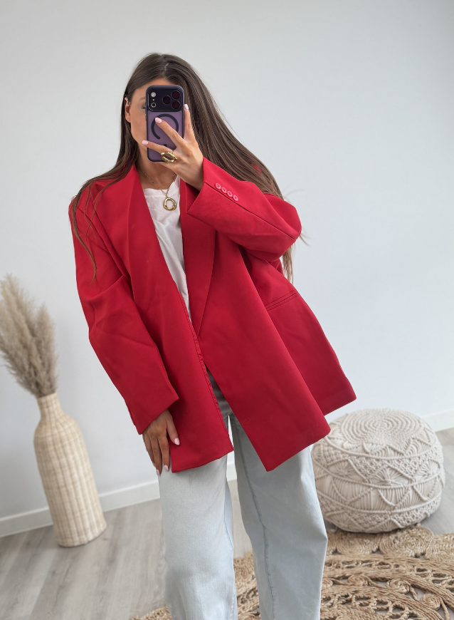 MIRA - Oversized blazer Red